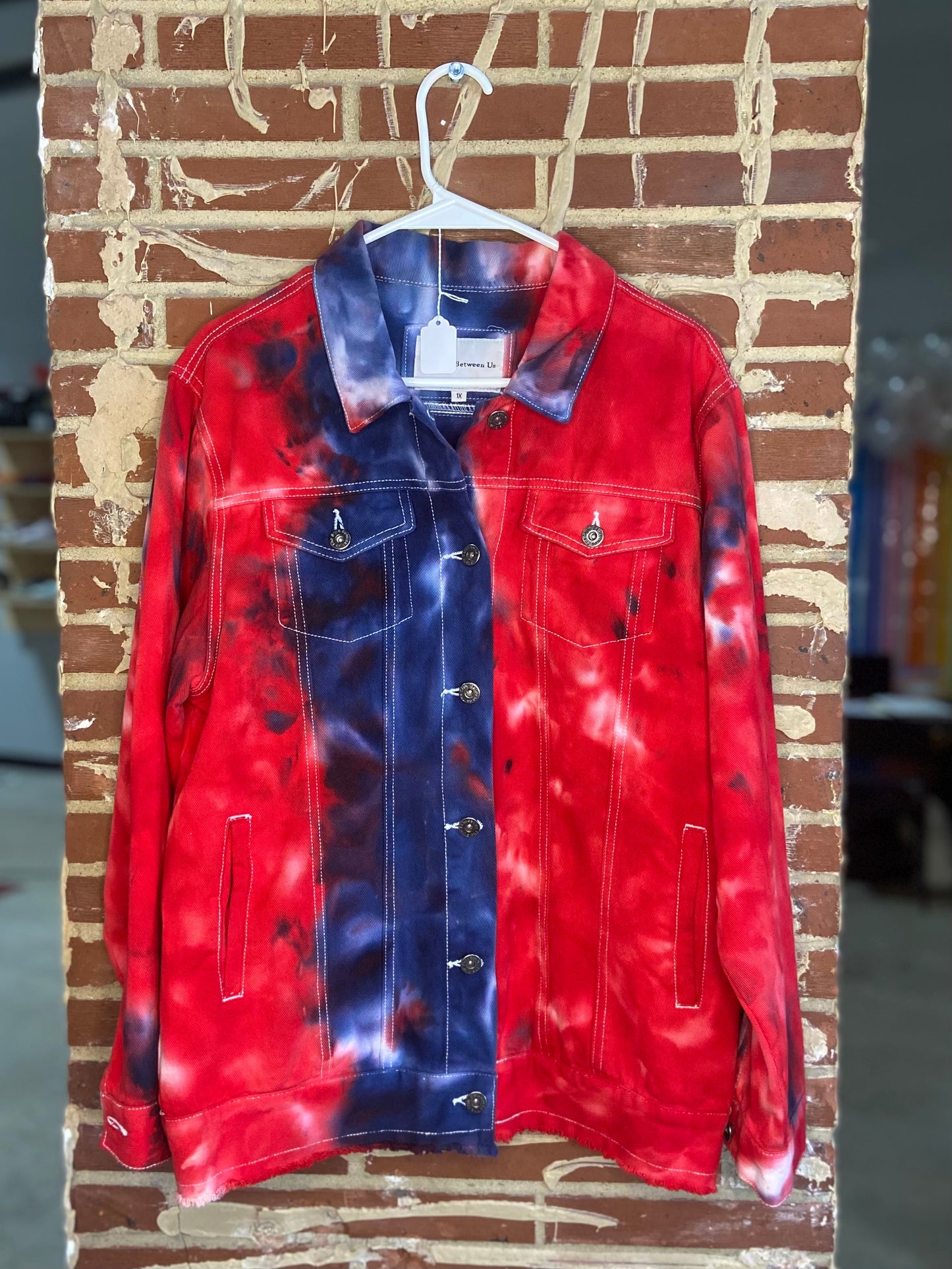 Red & Blue Denim Dye jacket