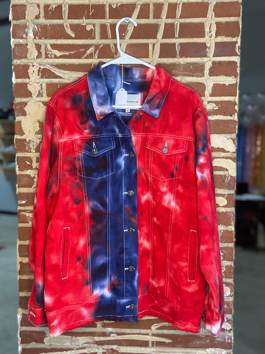 Red & Blue Denim Dye jacket