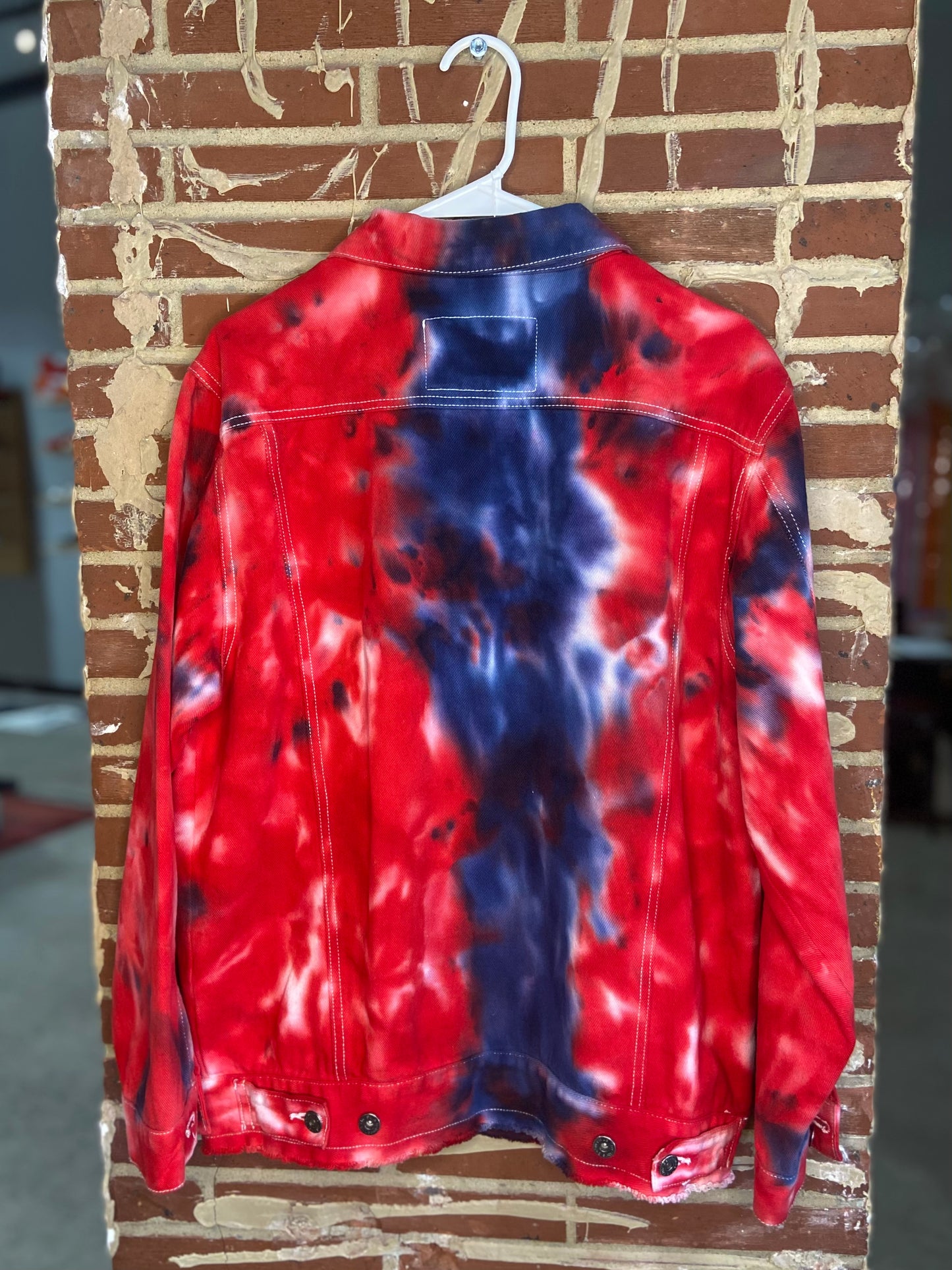 Red & Blue Denim Dye jacket