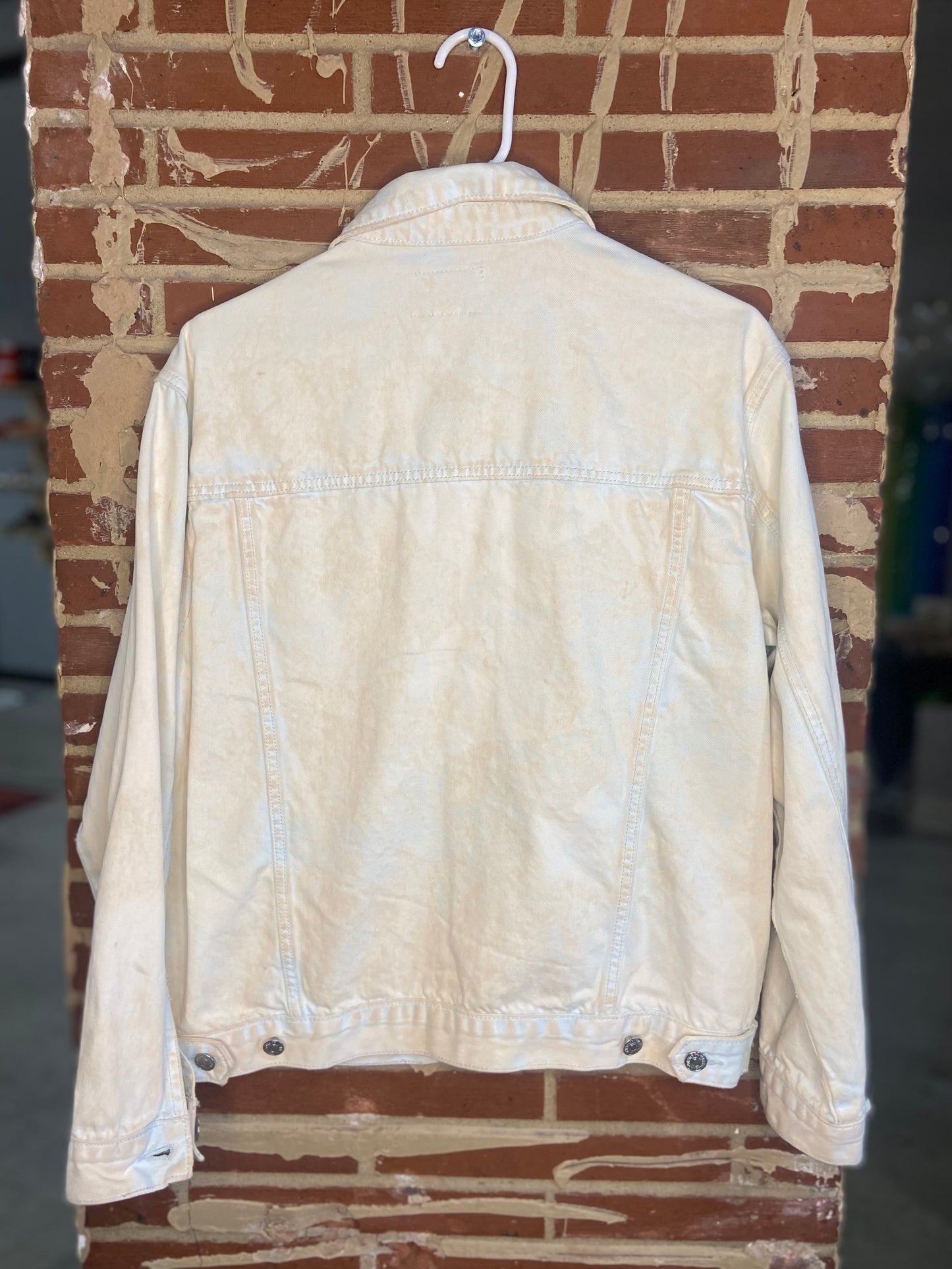 Washed out Blue & Tan Denim Jacket