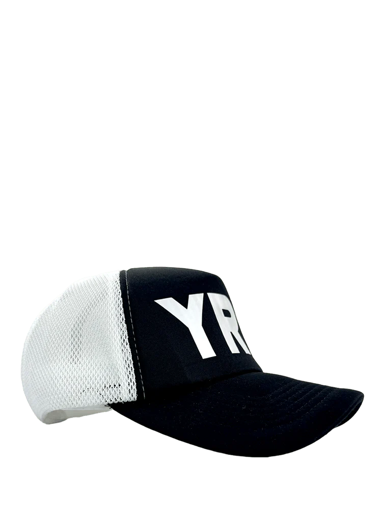 YRU TRUCKER HAT - BLACK/WHITE