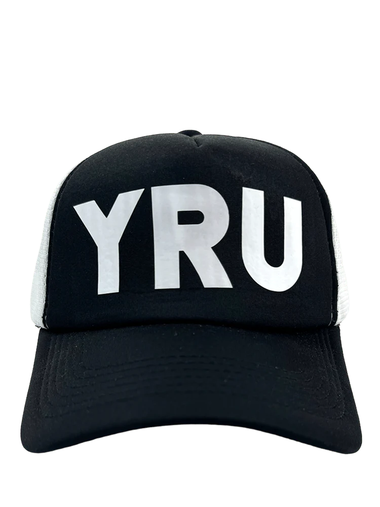 YRU TRUCKER HAT - BLACK/WHITE